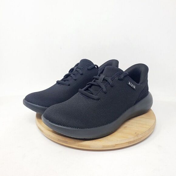 Kizik Shoes Womens 6.5‎ WIDE Madrid Eco Knit Black Sneakers Hands Free Slip On - Picture 2 of 13